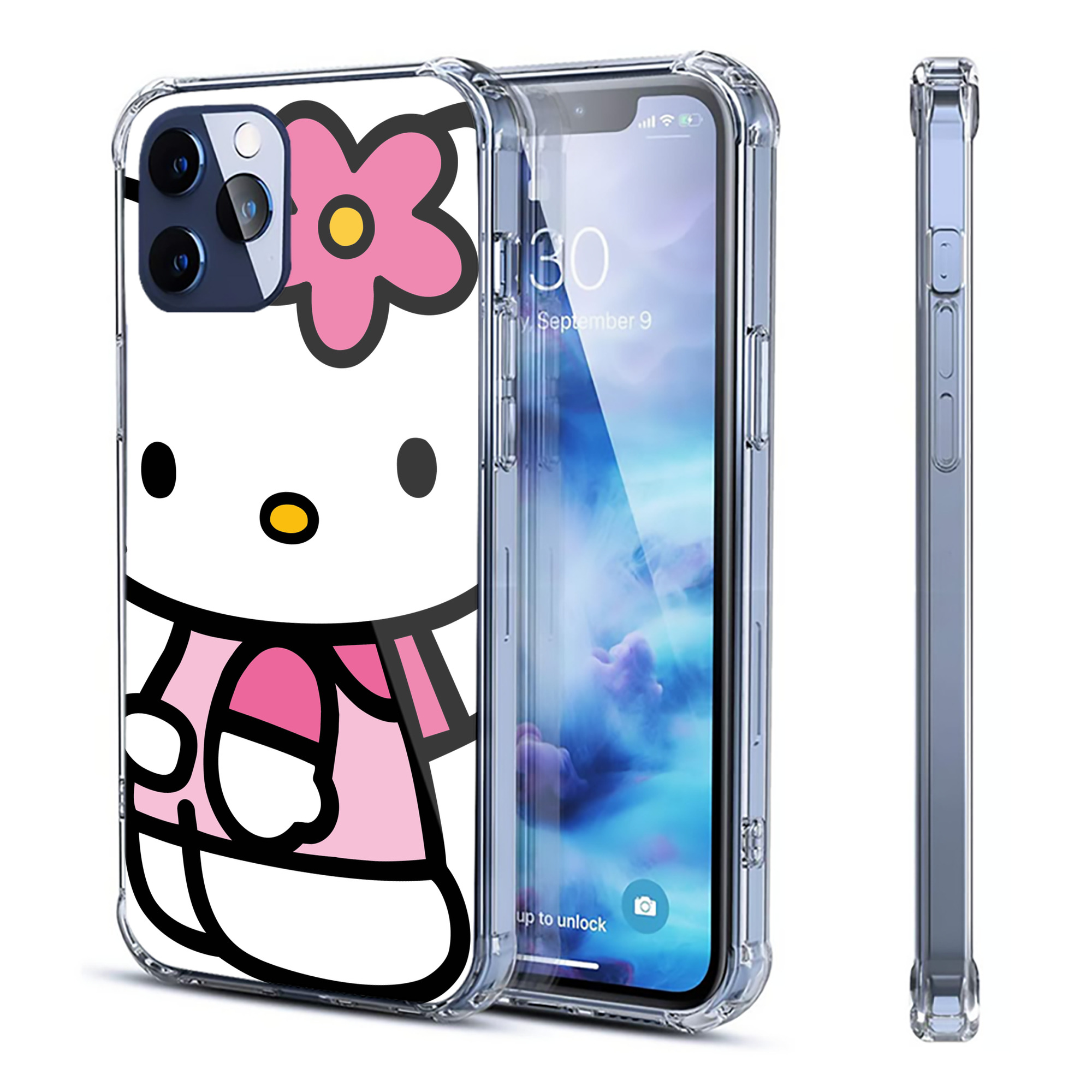 （画像用） Hello Kitty ハローキティ 【iPhone 12シリーズ対応】透明スマホケース（クリアソフトケース）